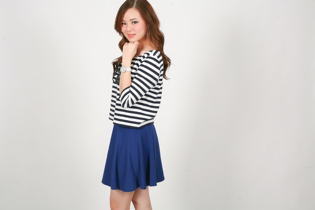 Photo striped skirt